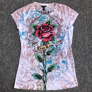 FANG true love graphic Y2K top made in USA size large